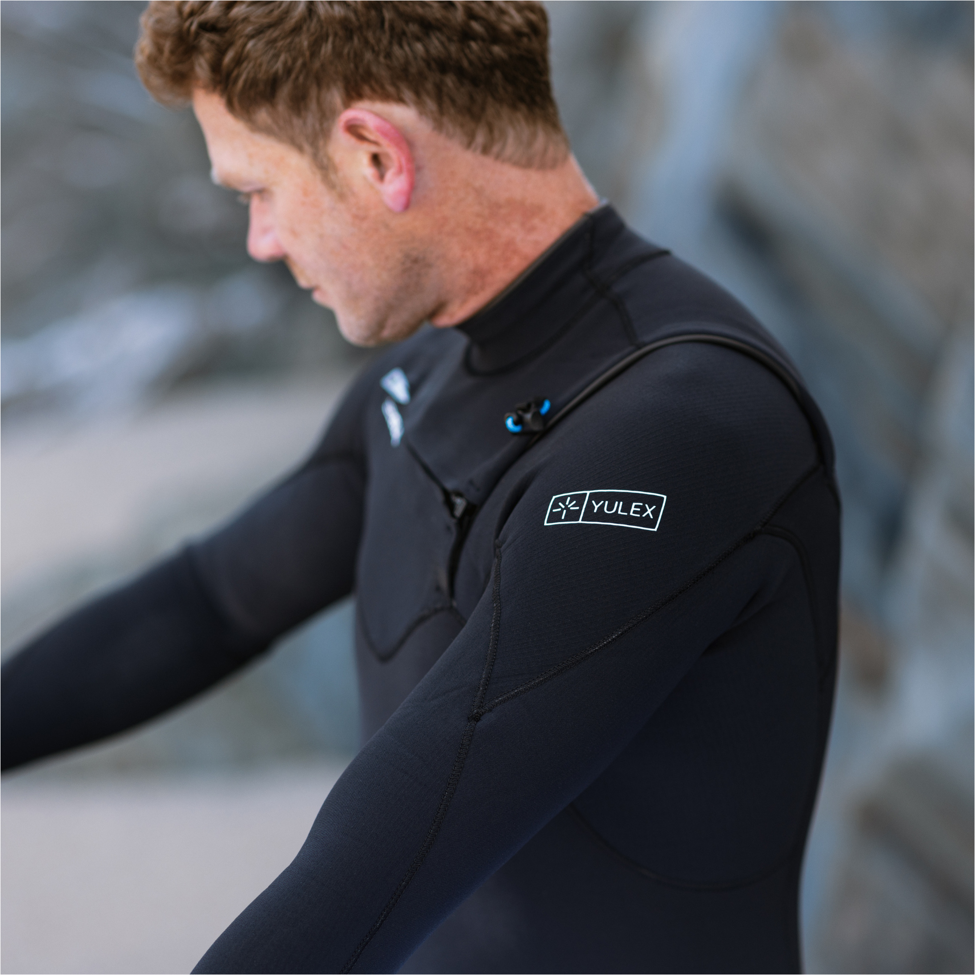 2025 Gul Mens Yulex Flexor 5/4mm Chest Zip Wetsuit FX1221-BKBK - Black